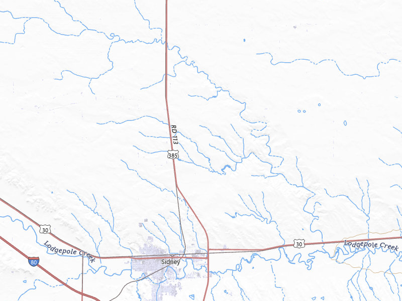 NEXRAD radar-signature map of the hail storm over Sidney, NE on Jun 26, 2026