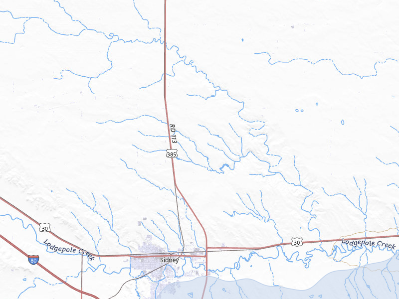NEXRAD radar-signature map of the hail storm over Sidney, NE on Jun 30, 2026