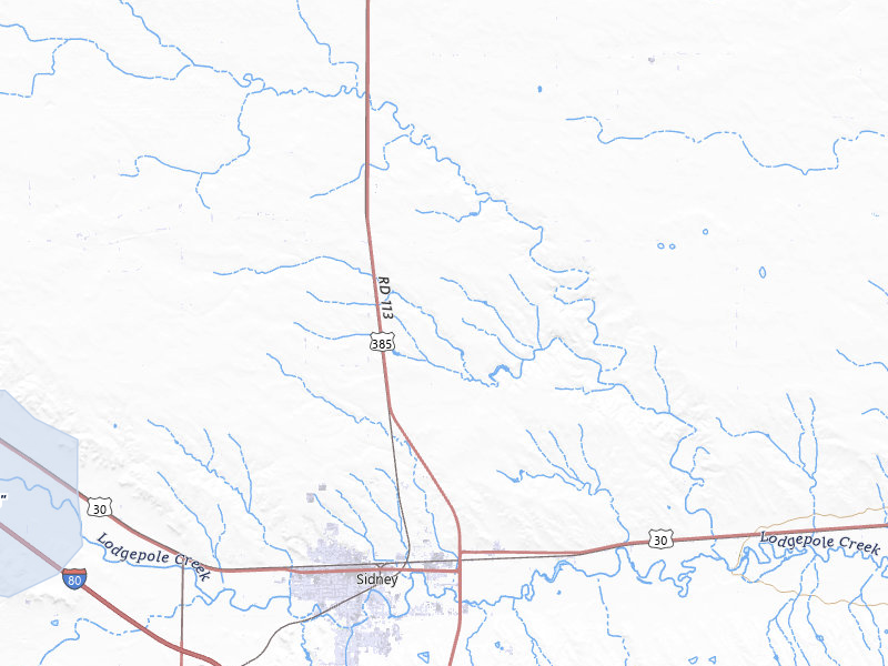 NEXRAD radar-signature map of the hail storm over Sidney, NE on Jul 29, 2026
