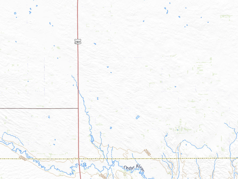 NEXRAD radar-signature map of the hail over Spalding, NE