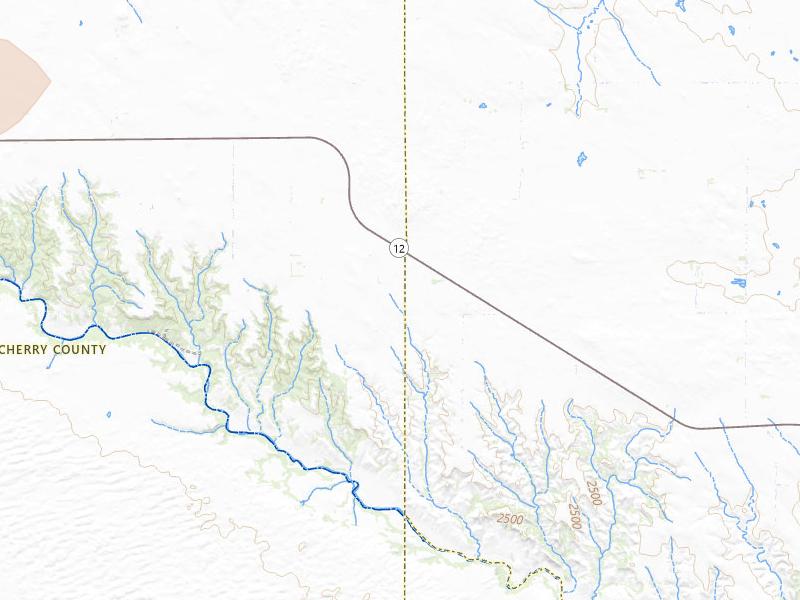 Radar-estimated hail-size map of the storm over Sparks, NE on Jun 4, 2026
