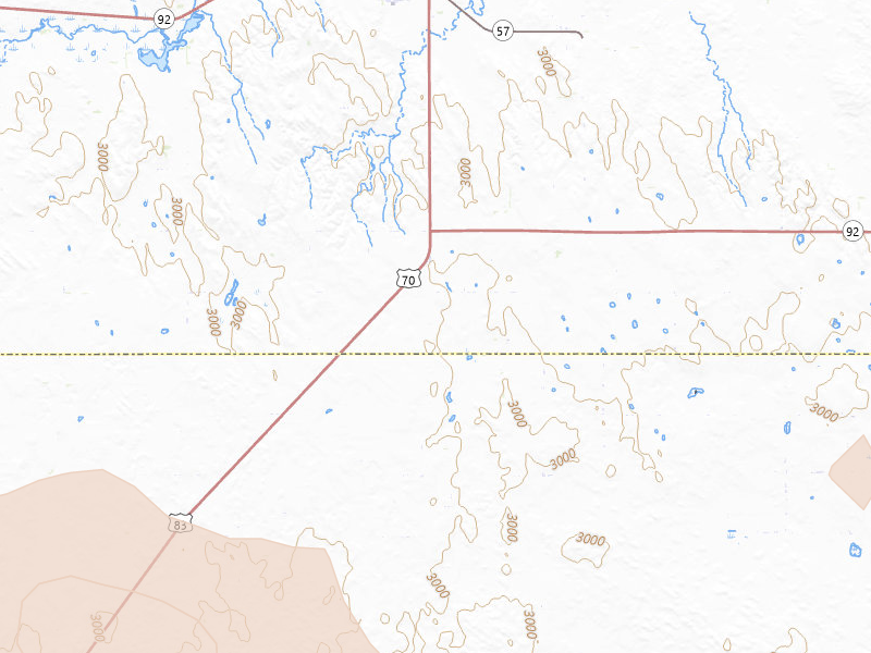 Radar-estimated hail-size map of the storm over Stapleton, NE on Jul 9, 2026