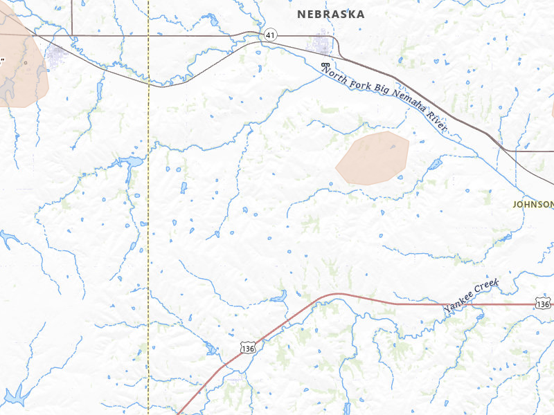 Radar-estimated hail-size map of the storm over Sterling, NE on Aug 19, 2026