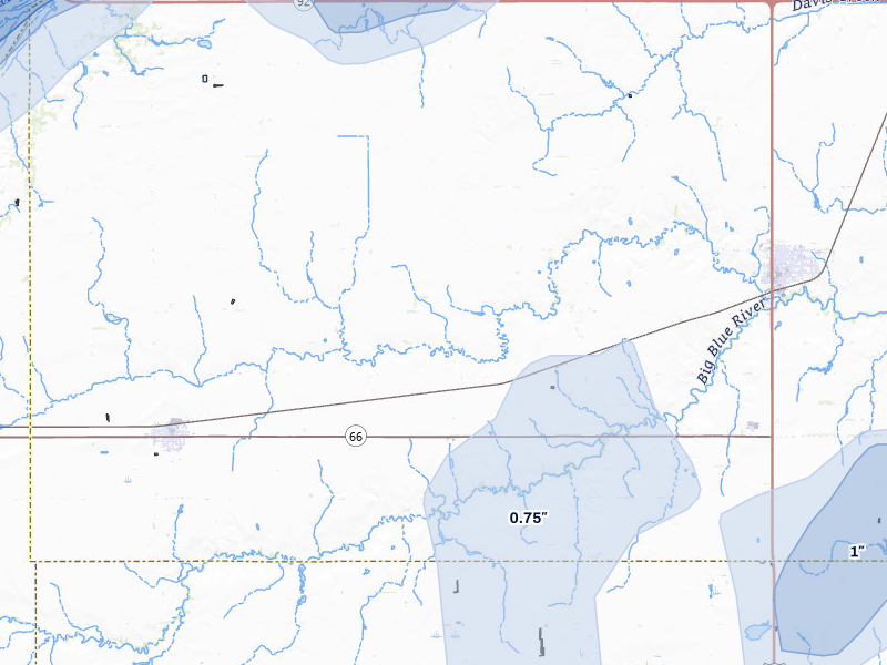 NEXRAD radar-signature map of the hail storm over Stromsburg, NE on May 17, 2026