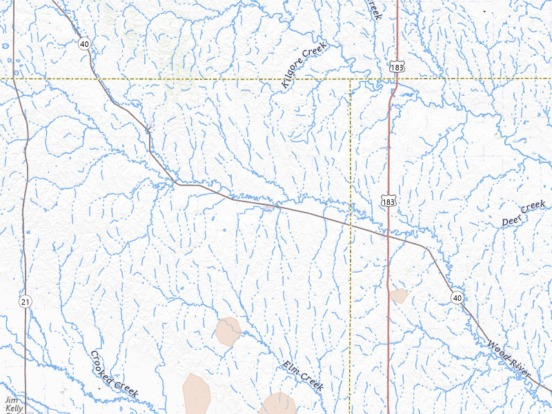 Radar-estimated hail-size map of the storm over Sumner, NE on May 29, 2026