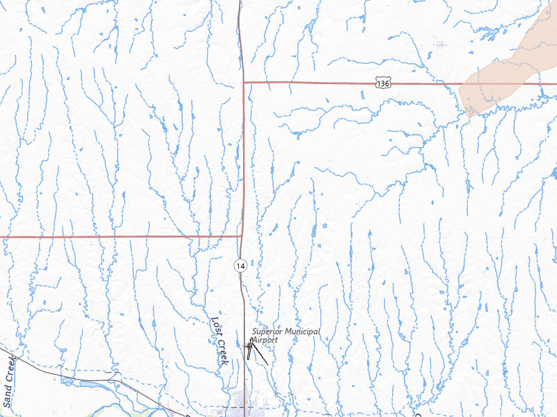 Radar-estimated hail-size map of the storm over Superior, NE on May 18, 2026