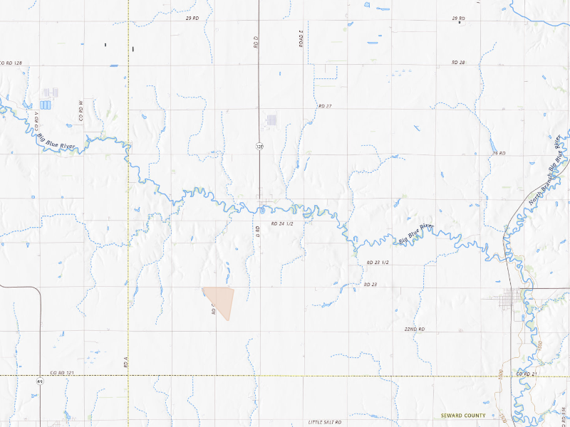 Radar-estimated hail-size map of the storm over Surprise, NE on Sep 18, 2026