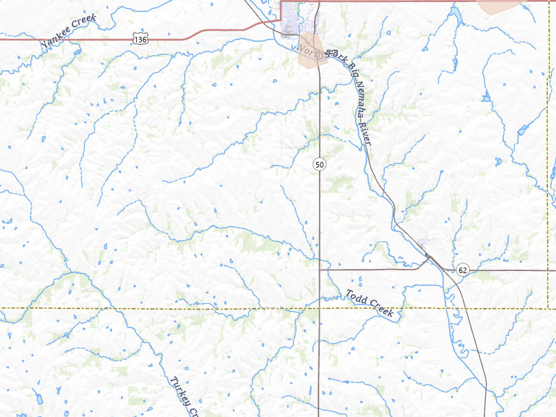 Radar-estimated hail-size map of the storm over Tecumseh, NE on May 16, 2026