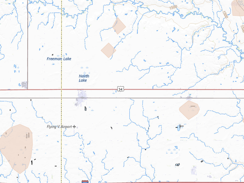 Radar-estimated hail-size map of the storm over Utica, NE on May 18, 2026