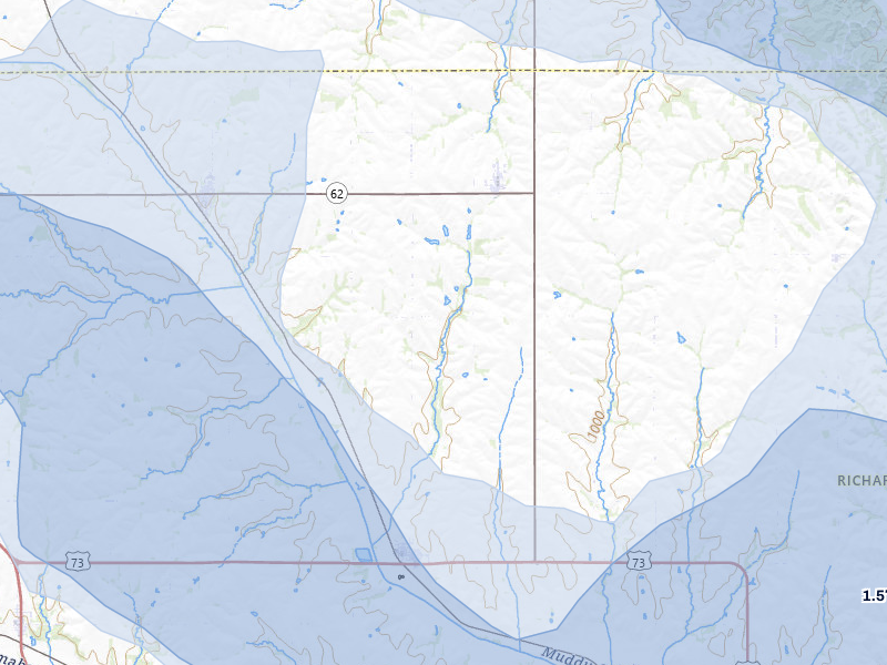 NEXRAD radar-signature map of the hail storm over Verdon, NE on Jul 3, 2026