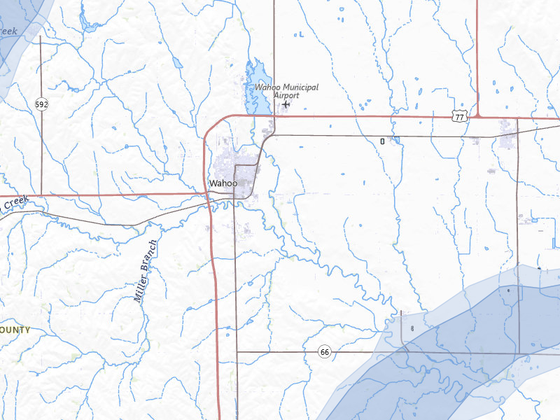 NEXRAD radar-signature map of the hail storm over Wahoo, NE on May 17, 2026