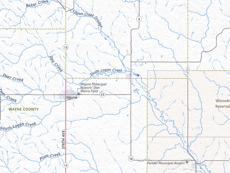 Radar-estimated hail-size map of the storm over Wakefield, NE on Jun 30, 2026