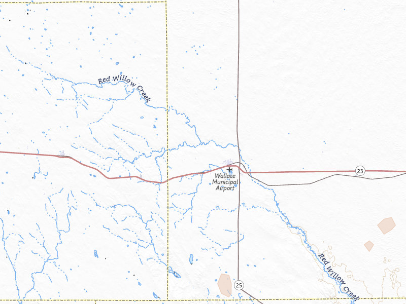 Radar-estimated hail-size map of the storm over Wallace, NE on Jun 30, 2026