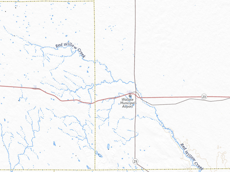 Radar-estimated hail-size map of the storm over Wallace, NE on Jul 22, 2026