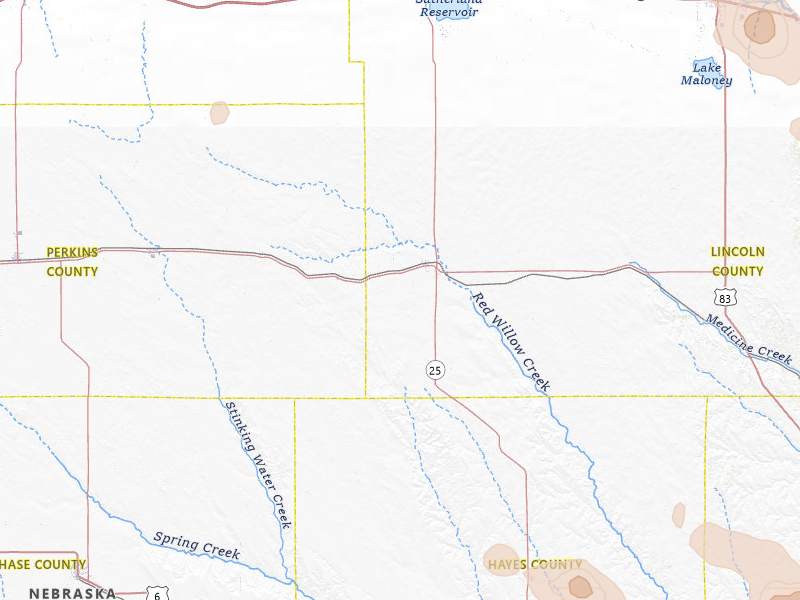 Radar-estimated hail-size map of the storm over Wallace, NE on Jul 30, 2026