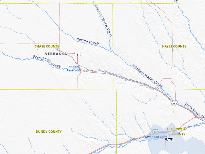 NEXRAD radar-signature map of the hail storm over Wauneta, NE on Jul 27, 2026