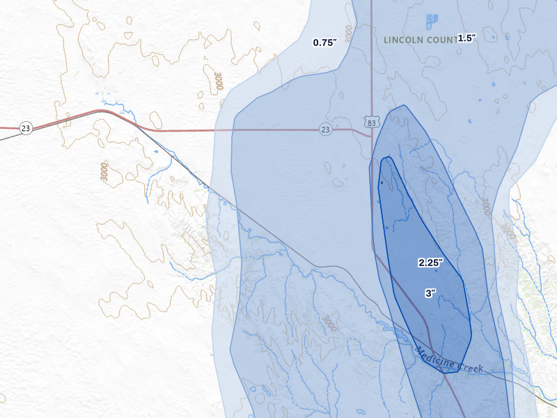 NEXRAD radar-signature map of the hail storm over Wellfleet, NE on May 30, 2026