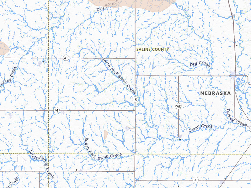Radar-estimated hail-size map of the storm over Western, NE on Jul 8, 2026