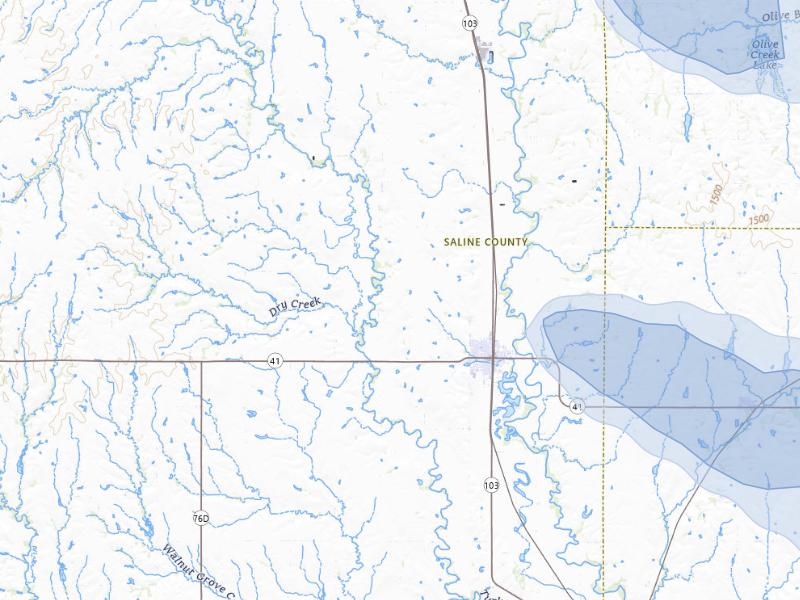 NEXRAD radar-signature map of the hail storm over Wilber, NE on Aug 19, 2026