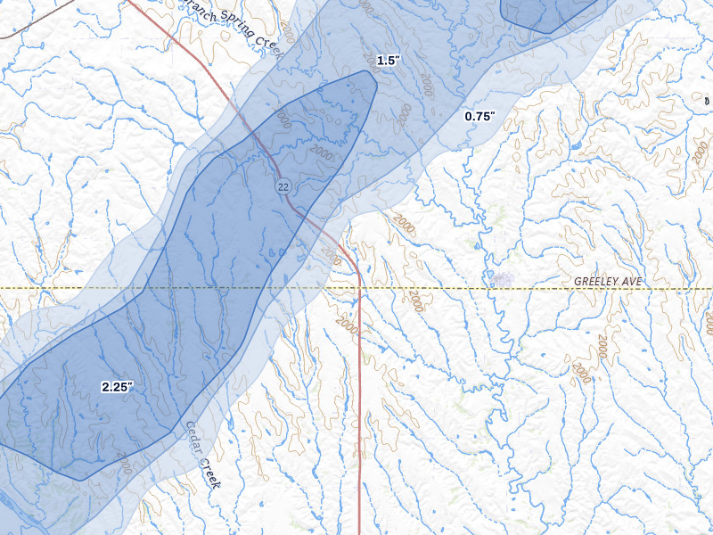 NEXRAD radar-signature map of the hail storm over Wolbach, NE on Jun 29, 2026