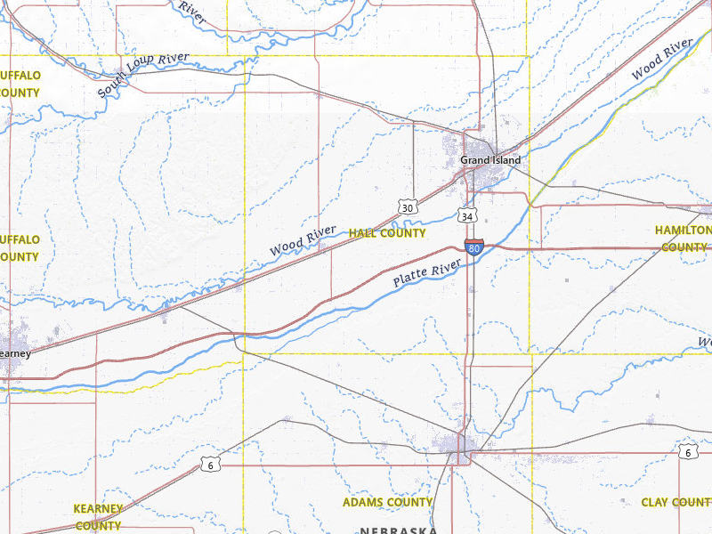 NEXRAD radar-signature map of the hail storm over Wood River, NE on Jun 9, 2026