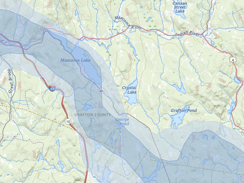 NEXRAD radar-signature map of the hail storm over Enfield, NH on Jul 1, 2026