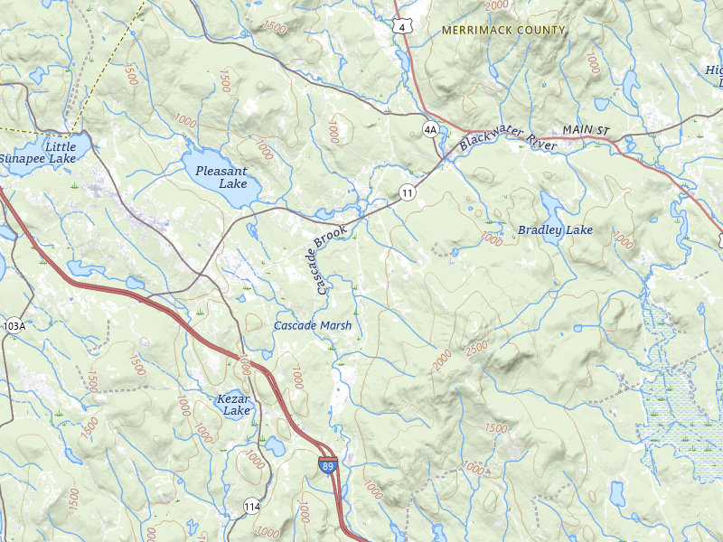 Radar-estimated hail-size map of the storm over Wilmot, NH on Jul 1, 2026