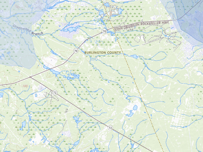 NEXRAD radar-signature map of the hail storm over Browns Mills, NJ on Jul 3, 2026