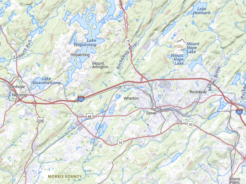 Radar-estimated hail-size map of the storm over Kenvil, NJ on Jul 21, 2026