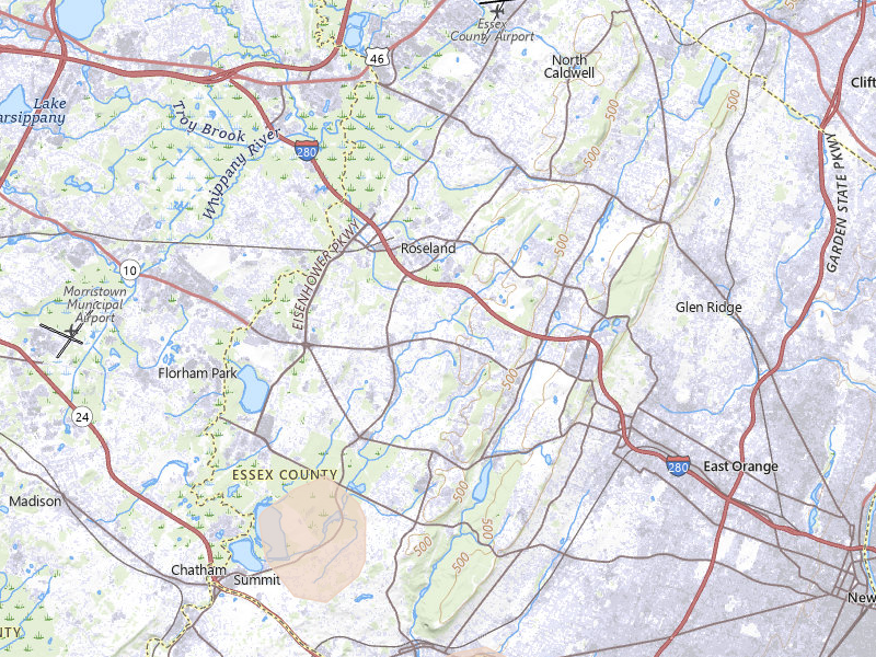 Radar-estimated hail-size map of the storm over Livingston, NJ on Jul 15, 2026