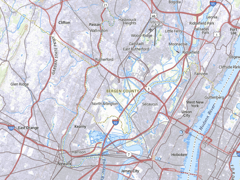 Radar-estimated hail-size map of the storm over Lyndhurst, NJ on Jul 21, 2026