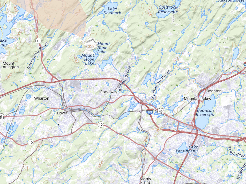 Radar-estimated hail-size map of the storm over Rockaway, NJ on Jul 3, 2026
