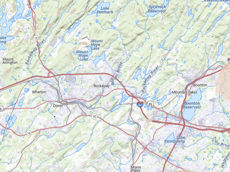 Radar-estimated hail-size map of the storm over Rockaway, NJ on Jul 21, 2026