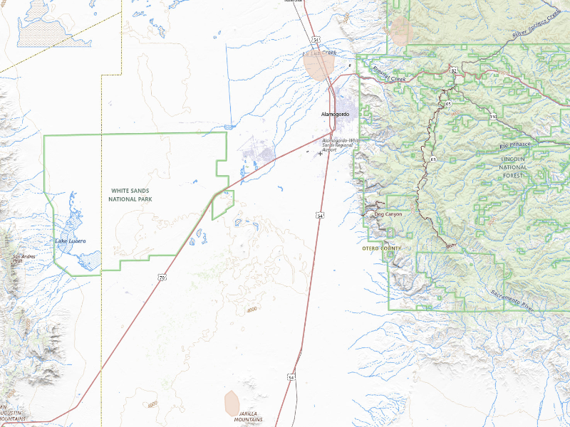 Radar-estimated hail-size map of the storm over Alamogordo, NM