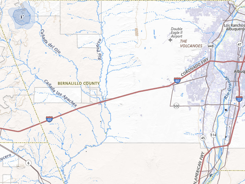 NEXRAD radar-signature map of the hail storm over Albuquerque, NM on Jul 24, 2026