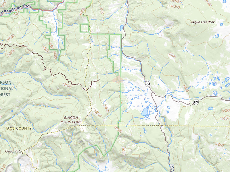 Radar-estimated hail-size map of the storm over Angel Fire, NM on Jun 2, 2026