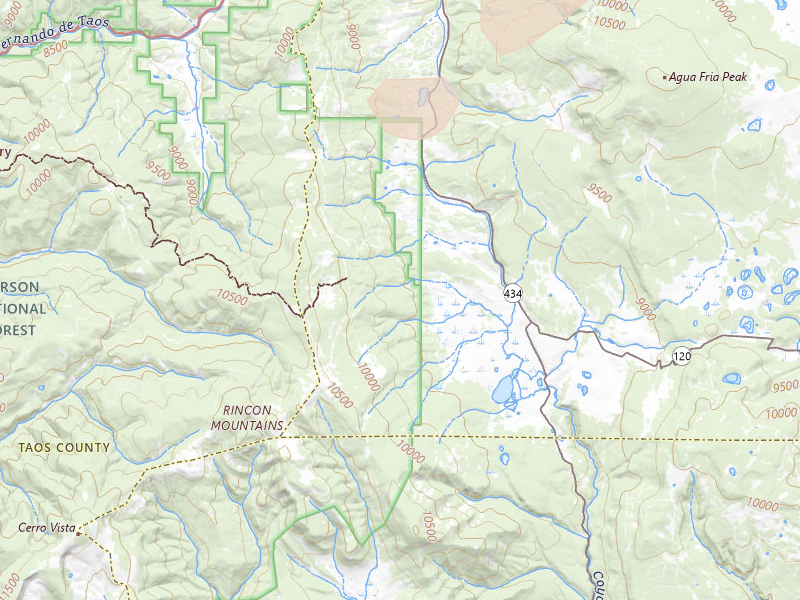 Radar-estimated hail-size map of the storm over Angel Fire, NM on Jun 3, 2026