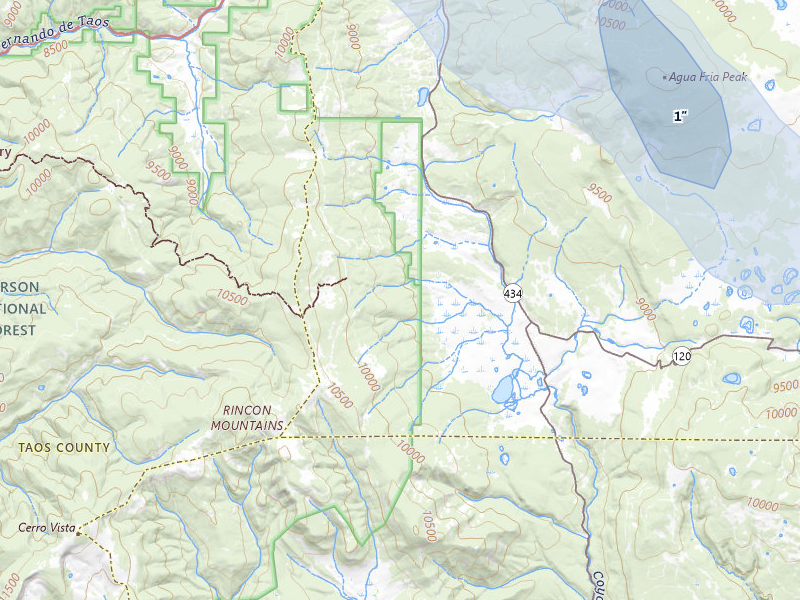 NEXRAD radar-signature map of the hail storm over Angel Fire, NM on Jun 3, 2026