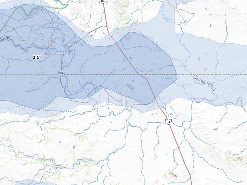 NEXRAD radar-signature map of the hail storm over Anton Chico, NM on Jun 3, 2026