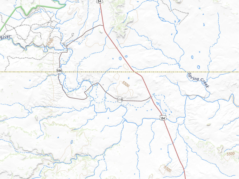 Radar-estimated hail-size map of the storm over Anton Chico, NM on Jul 10, 2026