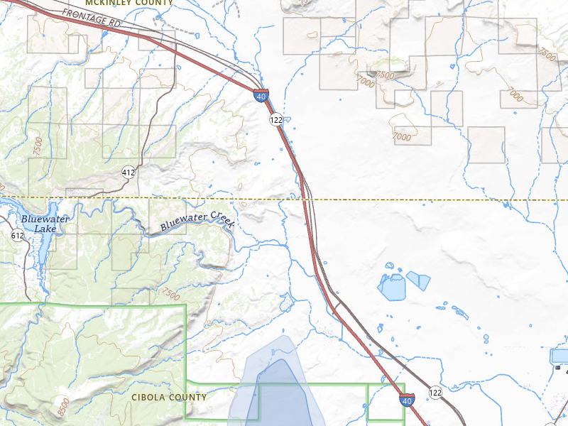 NEXRAD radar-signature map of the hail storm over Bluewater, NM on Jul 28, 2026