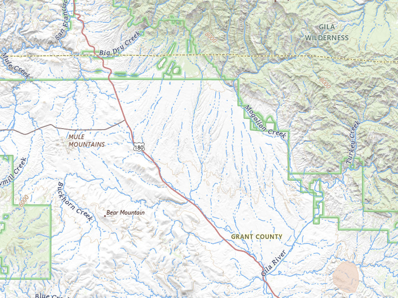 Radar-estimated hail-size map of the storm over Buckhorn, NM on Jul 10, 2026