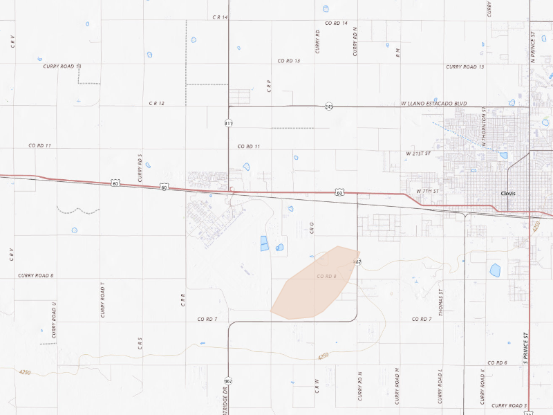 Radar-estimated hail-size map of the storm over Cannon Afb, NM on Sep 24, 2026