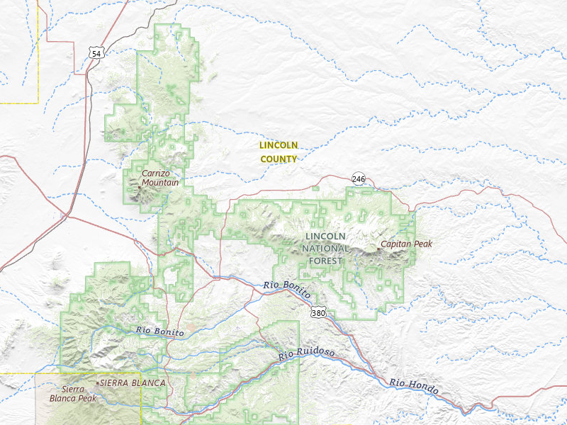 Radar-estimated hail-size map of the storm over Capitan, NM on Jul 10, 2026