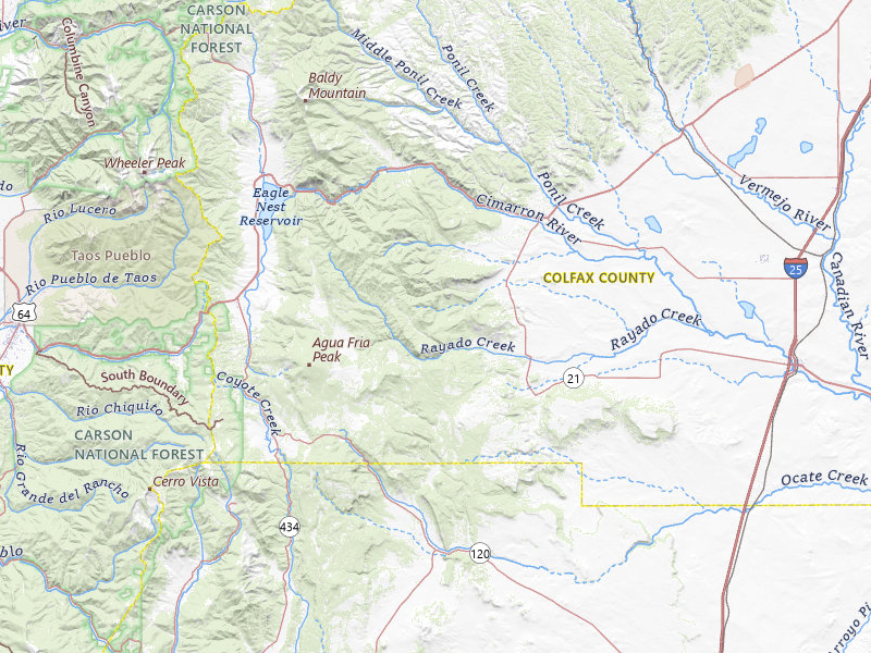 Radar-estimated hail-size map of the storm over Cimarron, NM on Apr 11, 2026