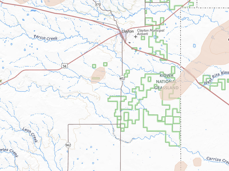 Radar-estimated hail-size map of the storm over Clayton, NM on Jun 26, 2026