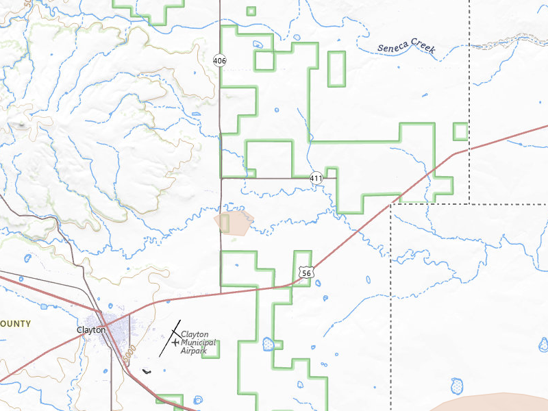 Radar-estimated hail-size map of the storm over Clayton, NM on Aug 25, 2026