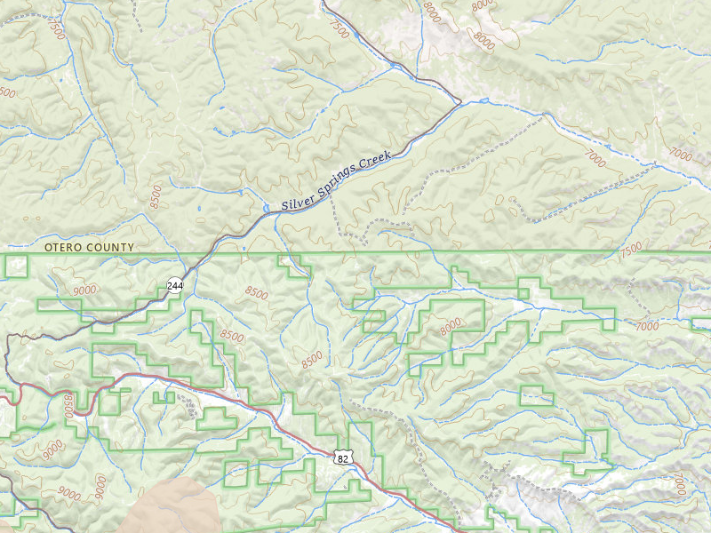 Radar-estimated hail-size map of the storm over Cloudcroft, NM on Jun 12, 2026