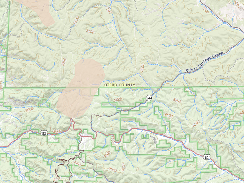 Radar-estimated hail-size map of the storm over Cloudcroft, NM on Aug 7, 2026