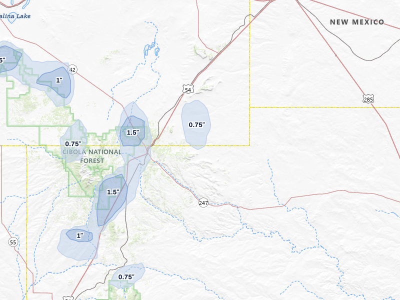 NEXRAD radar-signature map of the hail storm over Corona, NM on Jun 3, 2026